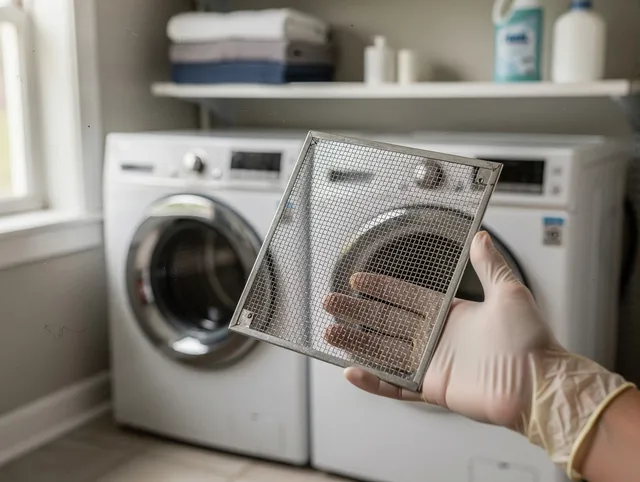 Bellingham Dryer Vent Cleaning specialist performing detailed lint trap cleaning service in Bellingham