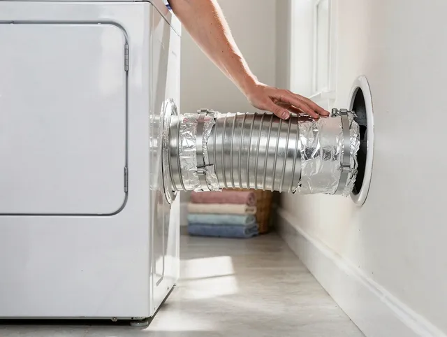 Professional dryer vent hose installation by Bellingham Dryer Vent Cleaning in Bellingham