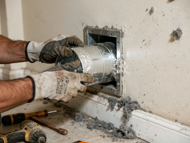 Professional dryer vent repair and installation by Bellingham Dryer Vent Cleaning in Bellingham